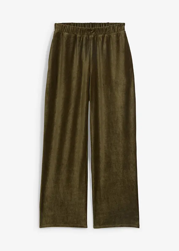 Pantalon velours côtelé à taille élastiquée, bonprix