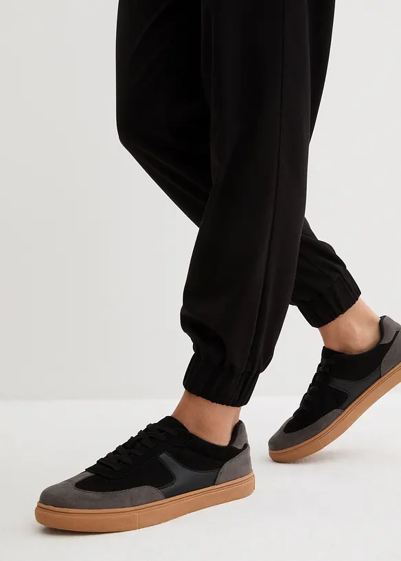 Pantalon &agrave; taille &eacute;lastiqu&eacute;e et lien &agrave; nouer, bonprix