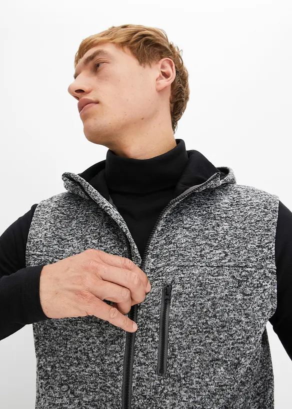 Gilet sans manches polaire à capuche, bonprix