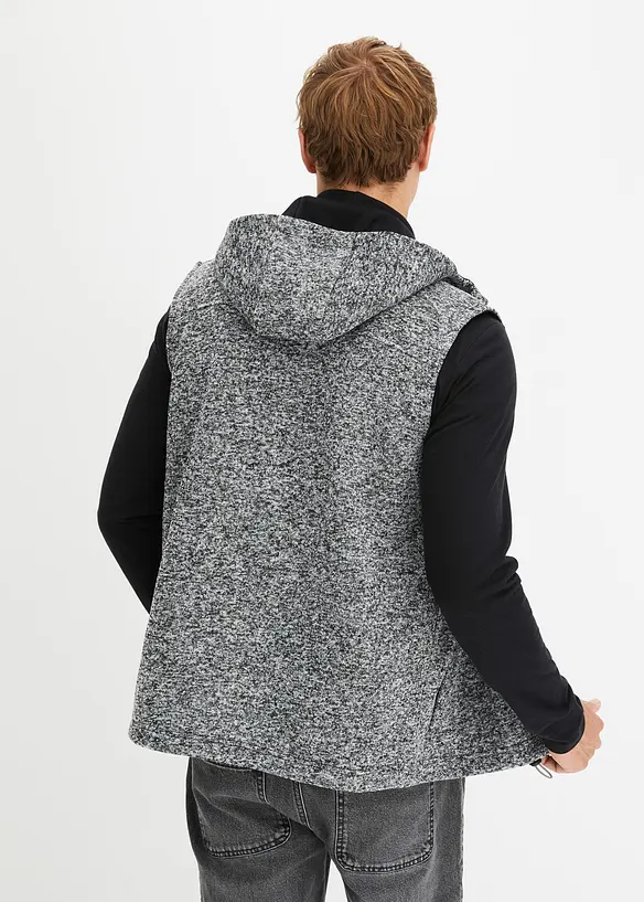 Gilet sans manches polaire à capuche, bonprix