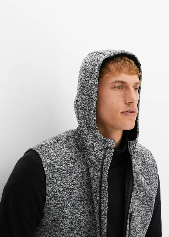 Gilet sans manches polaire à capuche, bonprix