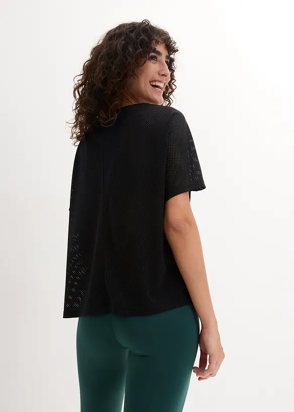 Top sportif avec haut en mesh (ens. 2 pces), bonprix