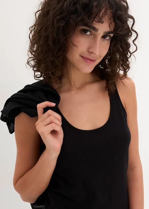 Top sportif avec haut en mesh (ens. 2 pces), bonprix