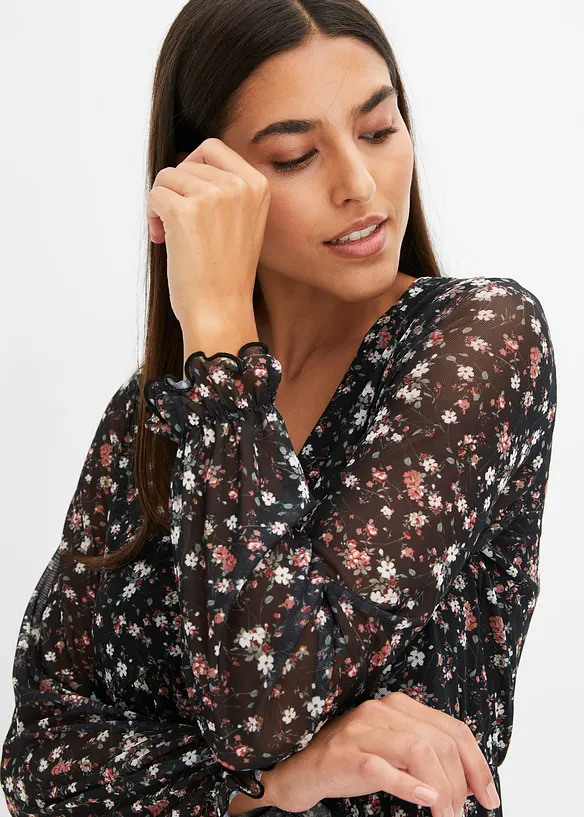 Robe en jersey et mesh, bonprix