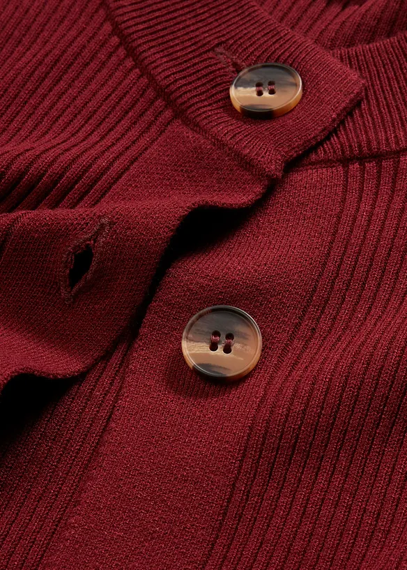 Gilet en maille côtelée, viscose majoritaire, bonprix