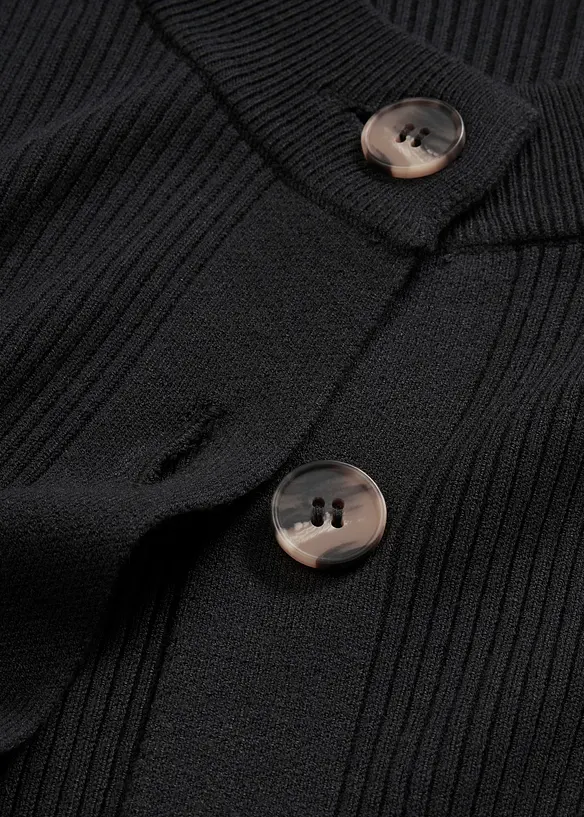 Gilet en maille côtelée, viscose majoritaire, bonprix