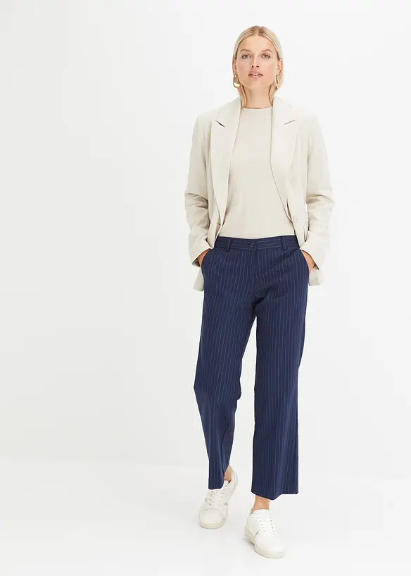 T-shirt côtelé manches longues 100 % coton, bonprix