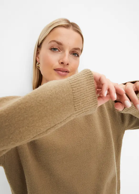 Pull col rond à épaules descendues, bonprix