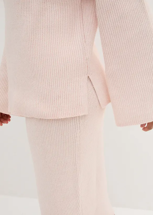 Pull boxy en maille côtelée, bonprix