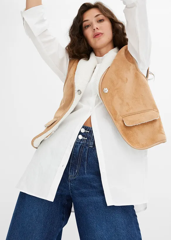 Jean large taille haute, bonprix