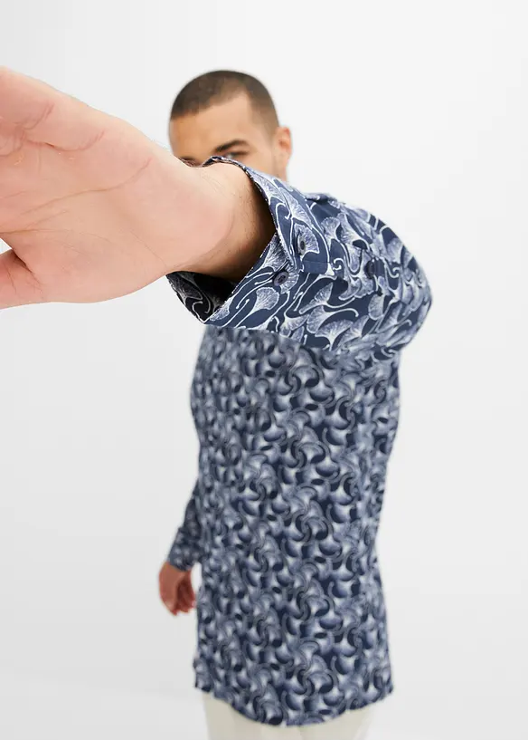 Chemise manches longues à motif, bonprix