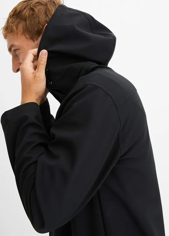 Parka softshell à capuche amovible, bonprix