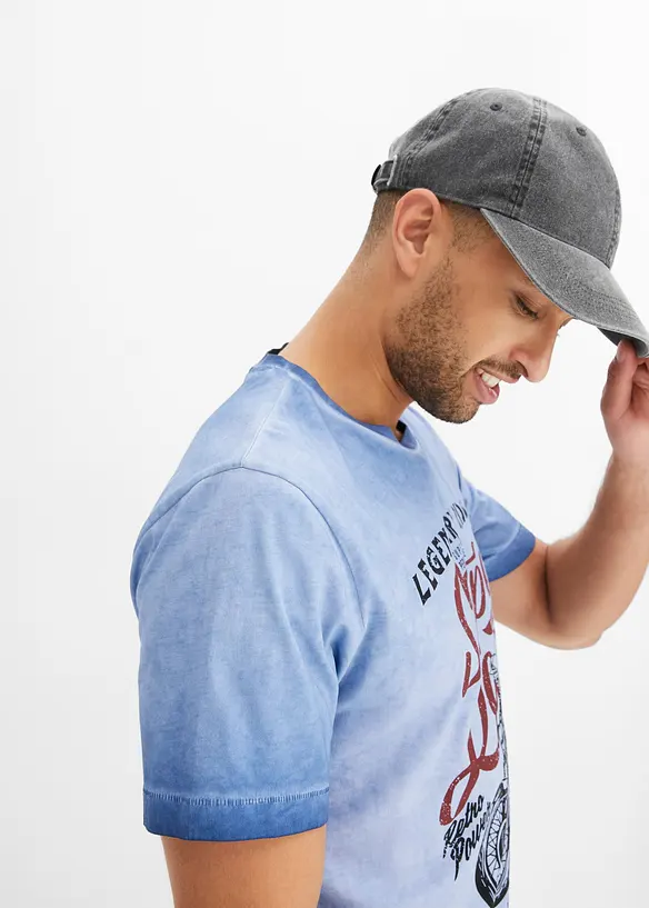 T-shirt en coton, aspect délavé, bonprix