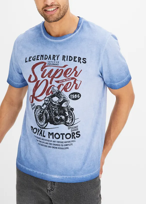 T-shirt en coton, aspect délavé, bonprix