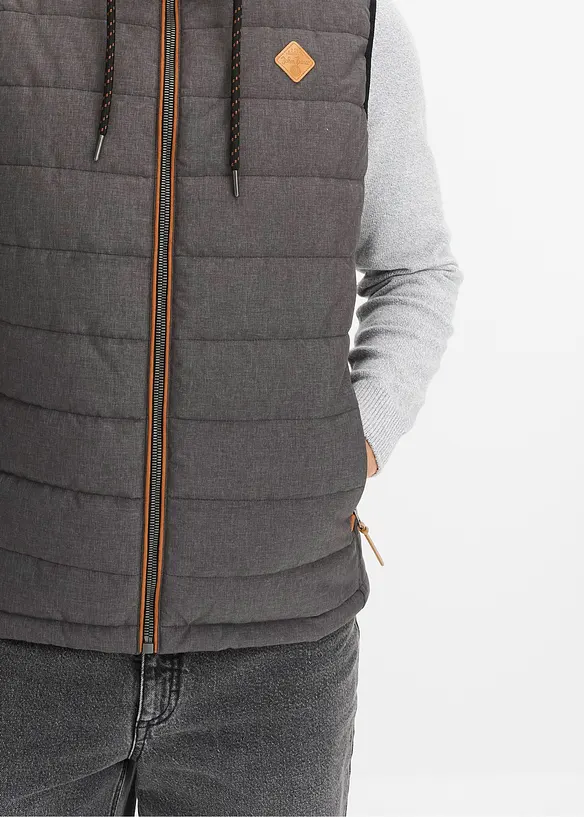 Gilet sans manches matelass&eacute; &agrave; capuche amovible, bonprix