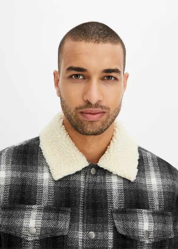 Surchemise avec col en Teddy, bonprix