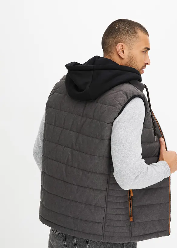 Gilet sans manches matelass&eacute; &agrave; capuche amovible, bonprix