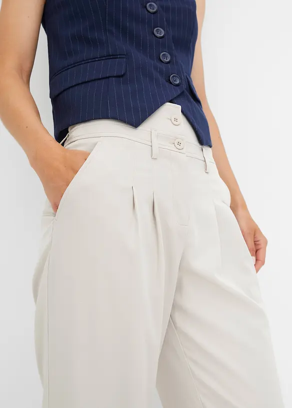 Pantalon évasé taille haute, bonprix