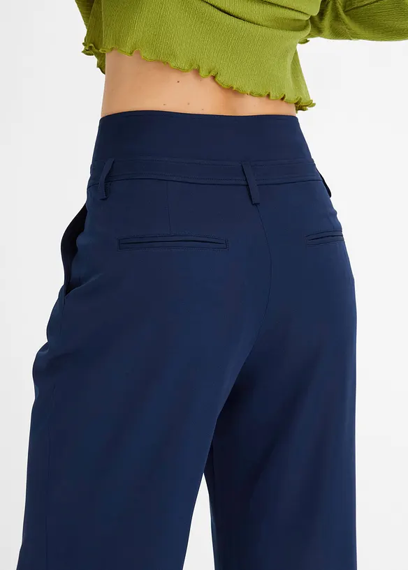 Pantalon évasé taille haute, bonprix