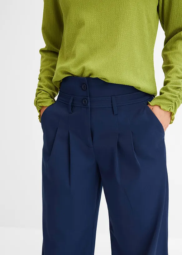 Pantalon évasé taille haute, bonprix