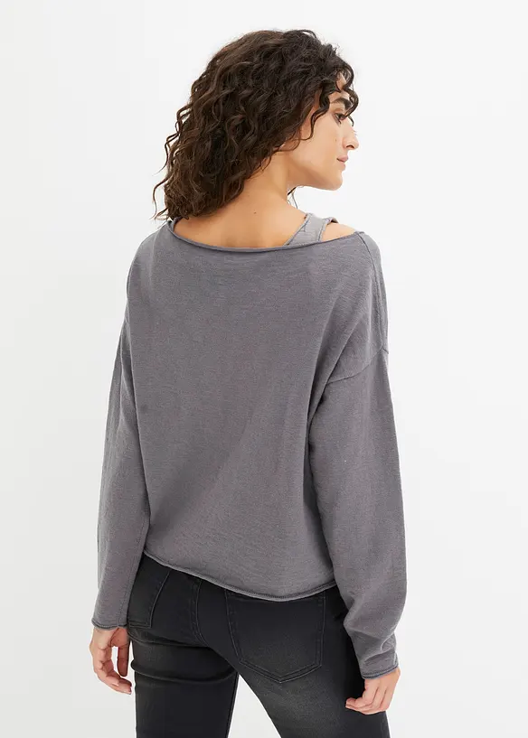 Pull et top 100% coton (ens. 2 pces), bonprix