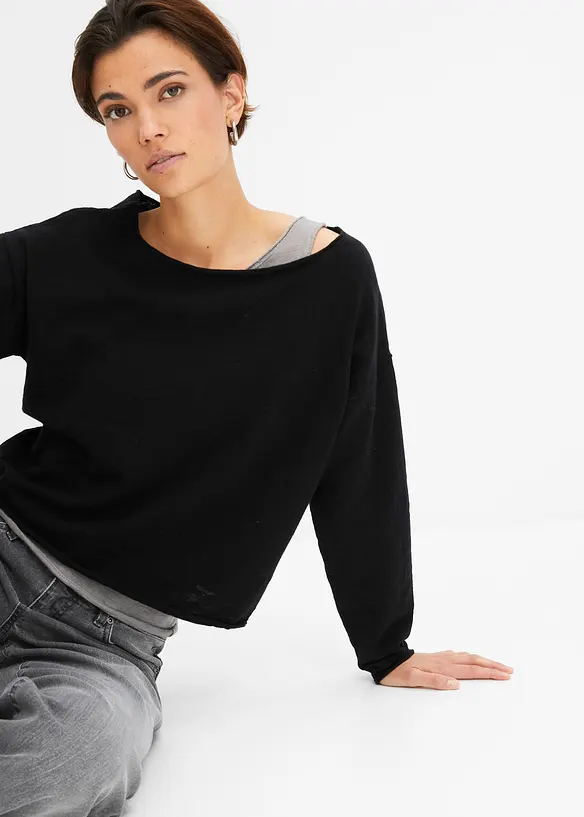 Pull et top 100% coton (ens. 2 pces), bonprix