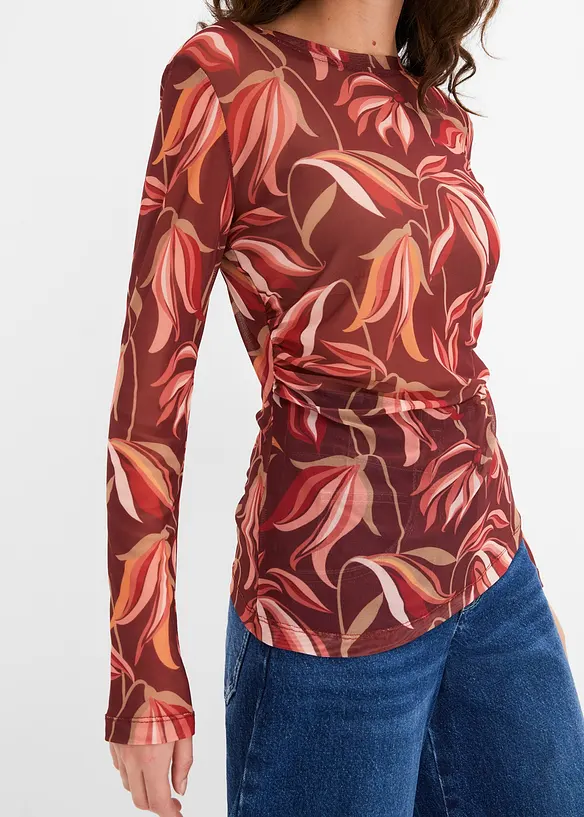 T-shirt manches longues en mesh, bonprix