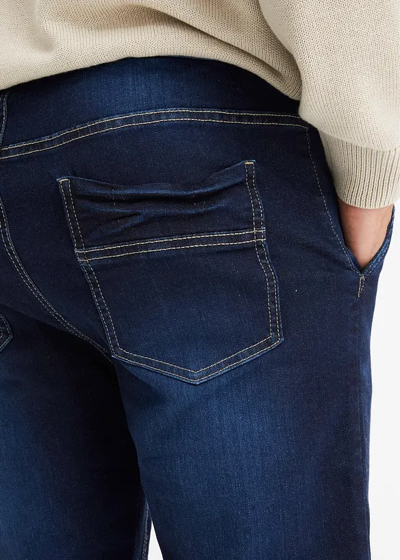 Jean jogger à taille élastiquée Regular, fuselé, bonprix