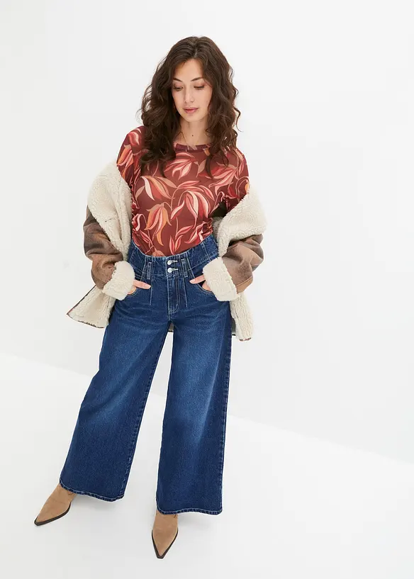 T-shirt manches longues en mesh, bonprix