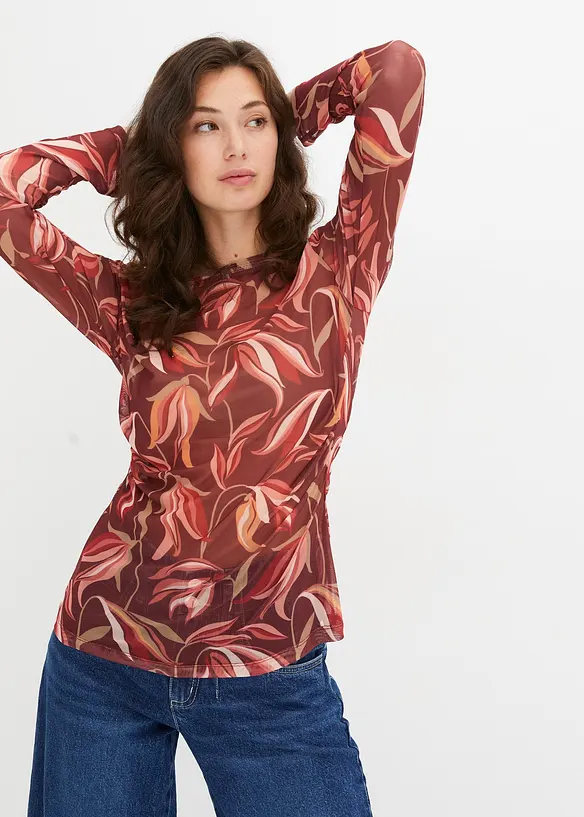 T-shirt manches longues en mesh, bonprix