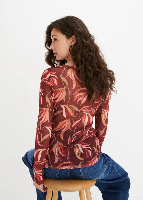 T-shirt manches longues en mesh, bonprix