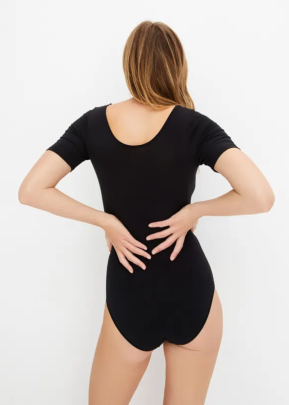 Body manches courtes en modal et dentelle, bonprix