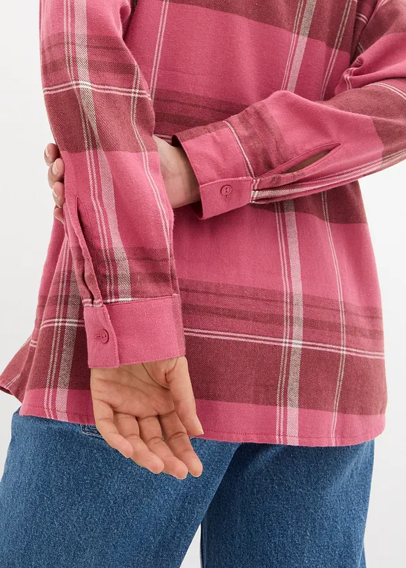 Chemisier en flanelle 100% coton, bonprix