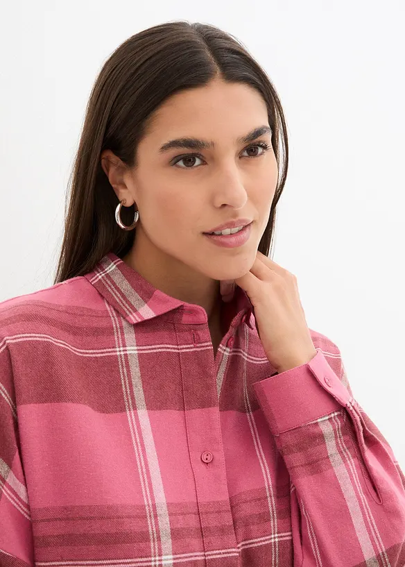 Chemisier en flanelle 100% coton, bonprix