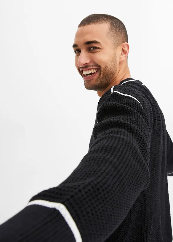 Pull en coton recyclé majoritaire, Loose Fit, bonprix