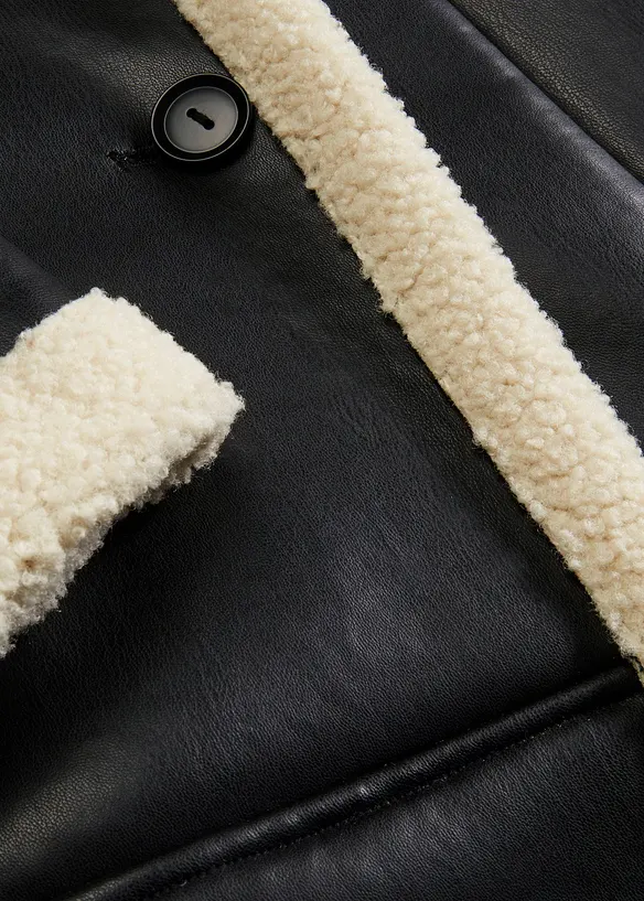 Manteau aspect peau de mouton, bonprix