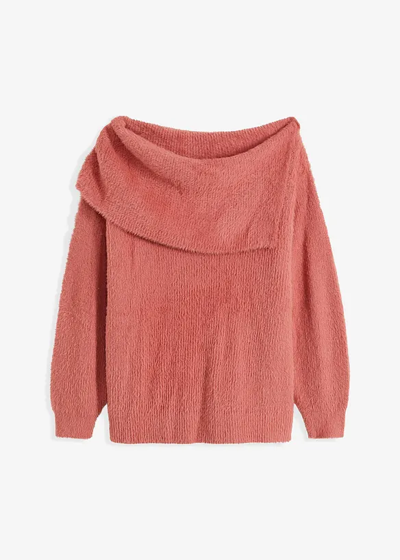Pull à encolure Bardot asymétrique, bonprix
