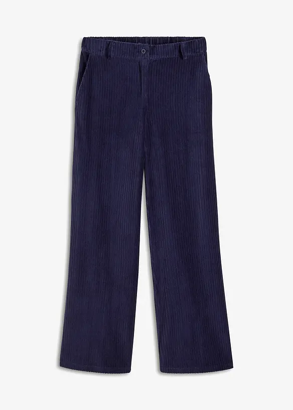 Pantalon large en velours côtelé, bonprix