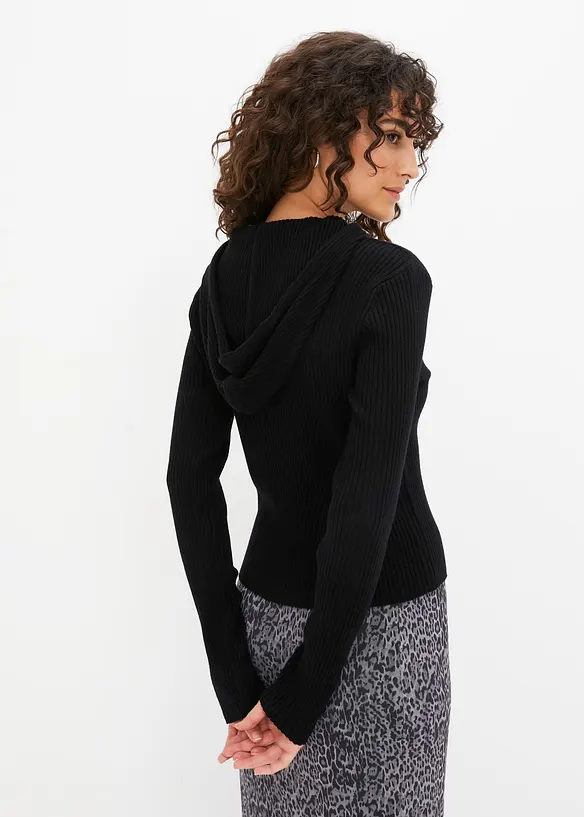 Pull doux &agrave; capuche, bonprix