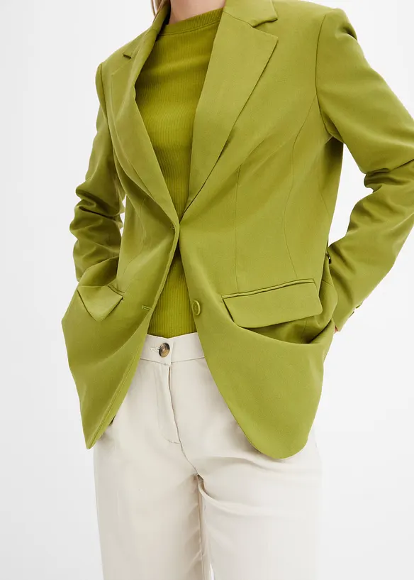 Blazer long en viscose mélangée, bonprix