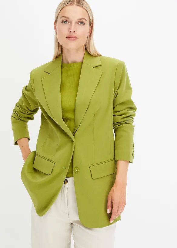 Blazer long en viscose mélangée, bonprix