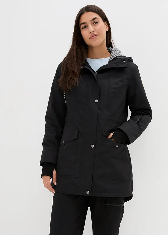 Parka mi-longue 3en1 avec poches pratiques, bonprix