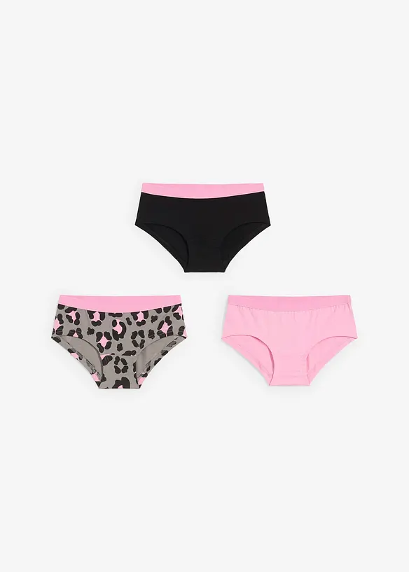 Lot de 3 shorties en coton doux, bonprix