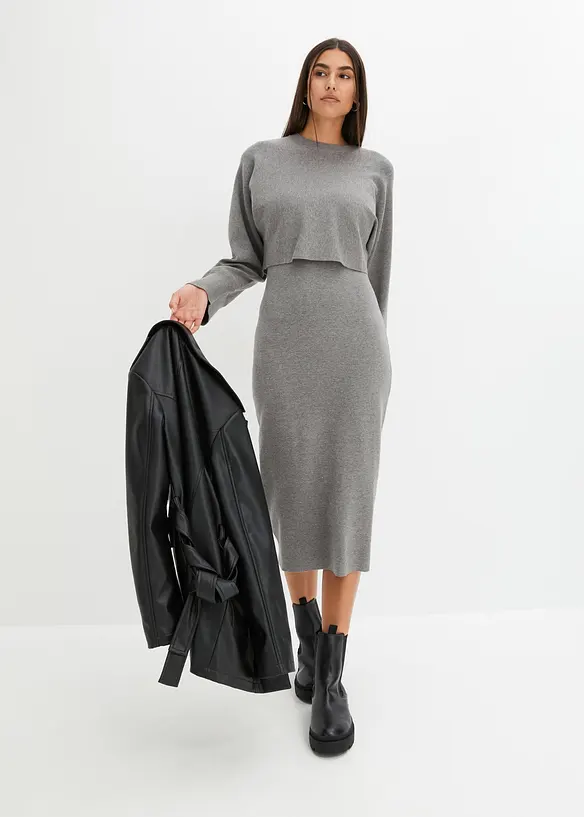 Ensemble 2 pi&egrave;ces en maille, bonprix