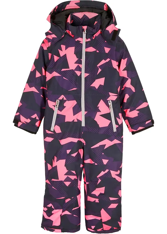 Combinaison de ski chaudement doubl&eacute;e &agrave; capuche amovible, bonprix