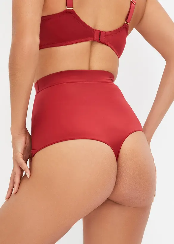 Lot de 2 strings sculptants en matière brillante, maintien léger, bonprix