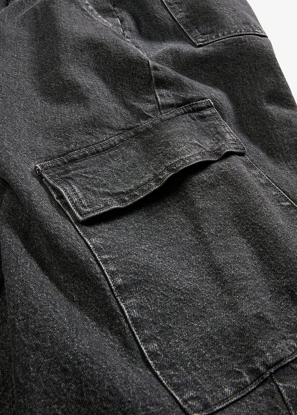 Jean cargo taille mi-haute, bonprix