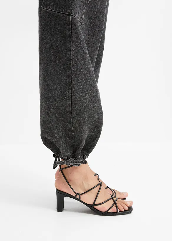 Jean cargo taille mi-haute, bonprix