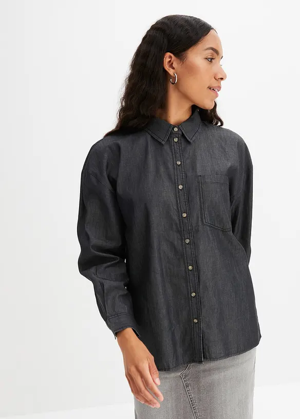 Chemise en jean oversize 100% coton, bonprix