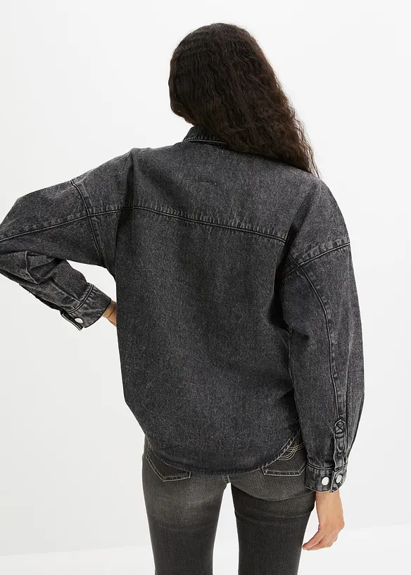 Surchemise oversize en jean 100% coton, bonprix